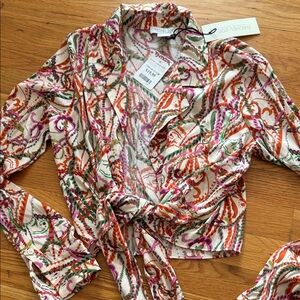 Rachel Zoe Multicolor Patterned Blouse